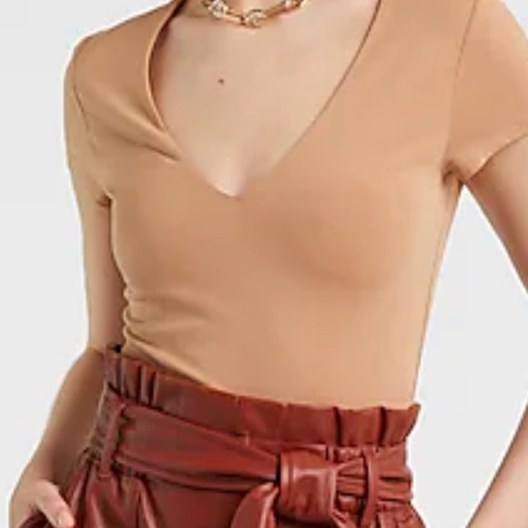 Express Tops - EXPRESS Beige body con top